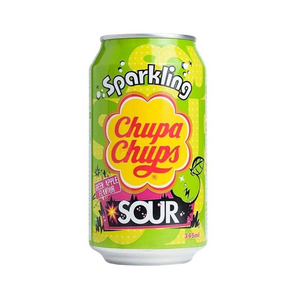 chupa chups soda espumosa sabor manzana verde Ácida 345 ml