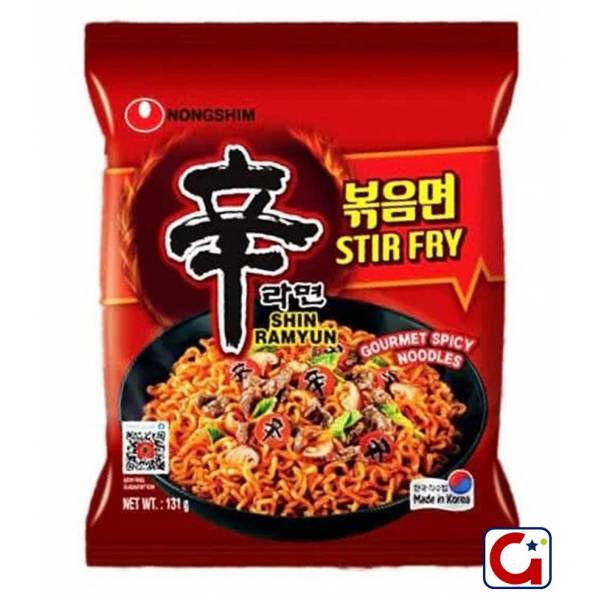 nongshim shin ramyun – fideos sin caldo, sabor carne asada picante 131g