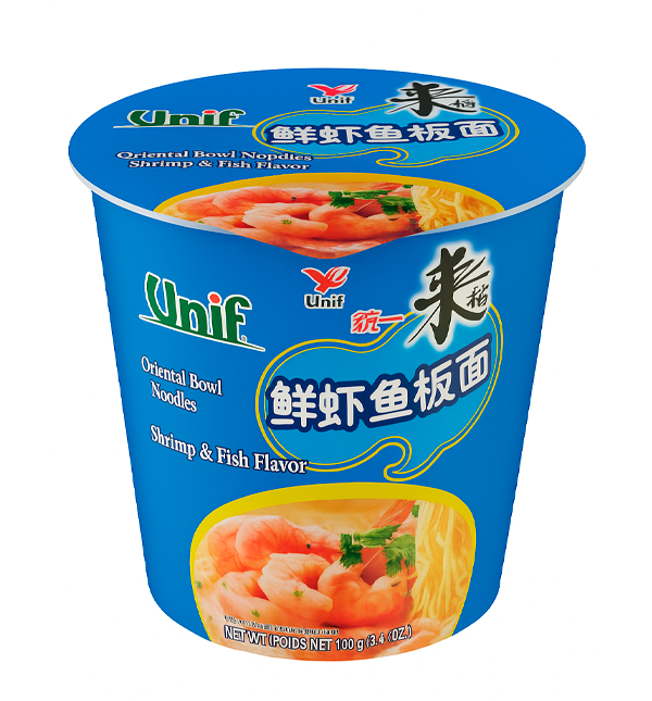 unif bowl noodles – shrimp & fish flavor (fideos instantáneos sabor camarón y pescado)
