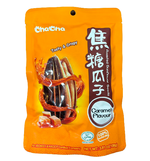 chacha roasted sunflower seeds – caramel flavour (108g)